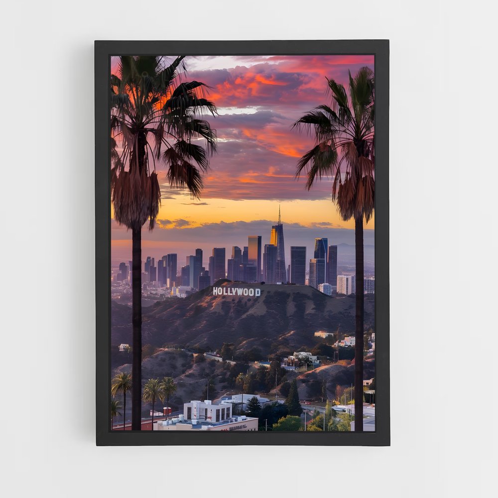 Poster Sunset Over Hollywood – affiche Baseball (vue 2)